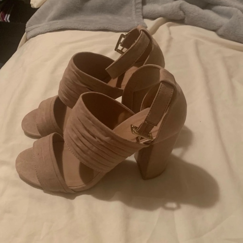 Nude Wrapped Heels